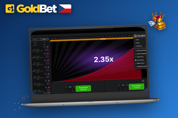 Hráč připravený na cashout po přihlášení a vkladu v Goldbet Casino Aviator