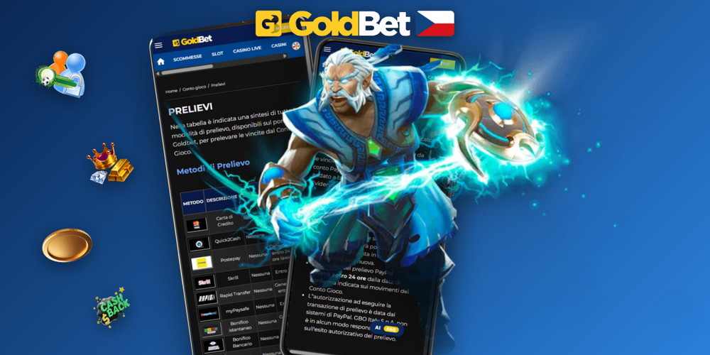 Přehled všech metod výběru peněz a jejich rychlosti zpracování v Goldbet Casino