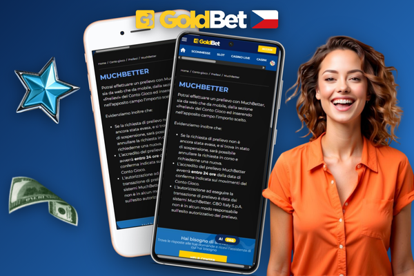 Doba zpracování výběru v Goldbet Casino od okamžitého po 24 hodin dle metody